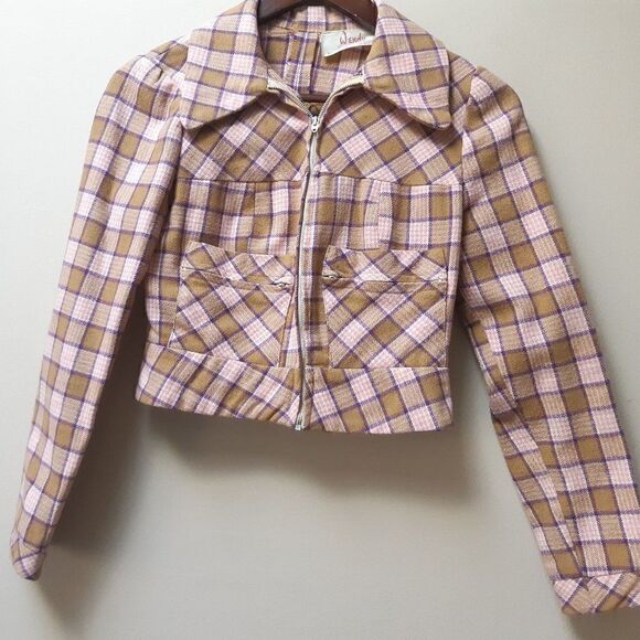 Vintage Other - Vintage child's pink plaid jacket